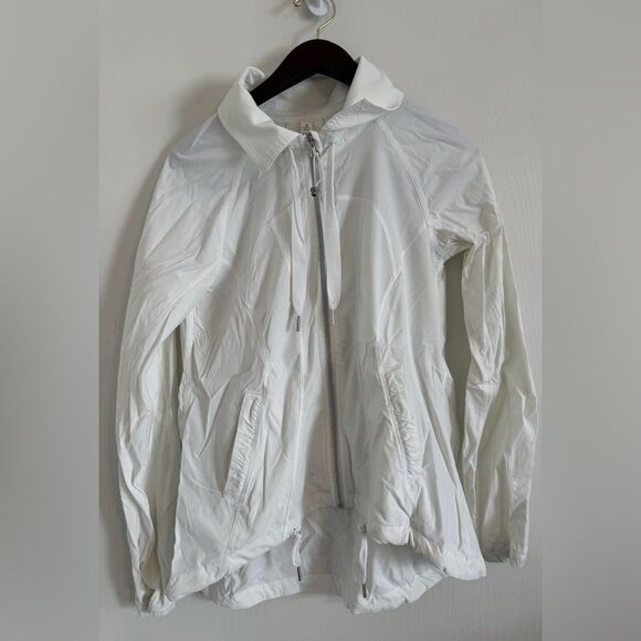 Lululemon Transition Jacket Size  4 White full zip Jacket - Picture 1 of 8